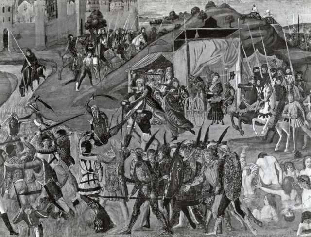 Princeton University Art Museum — Anghiari Master, 15th Century, attr. to. The Battle of Pisa — particolare